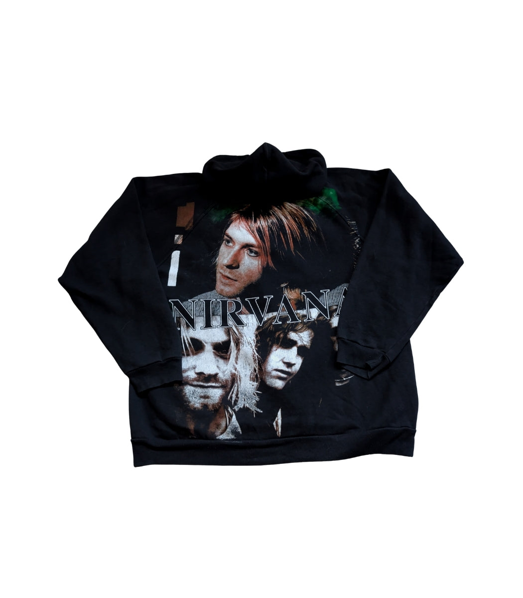 2000s Nirvana Bootleg Kurt Cobain Hoodie – Size XXL