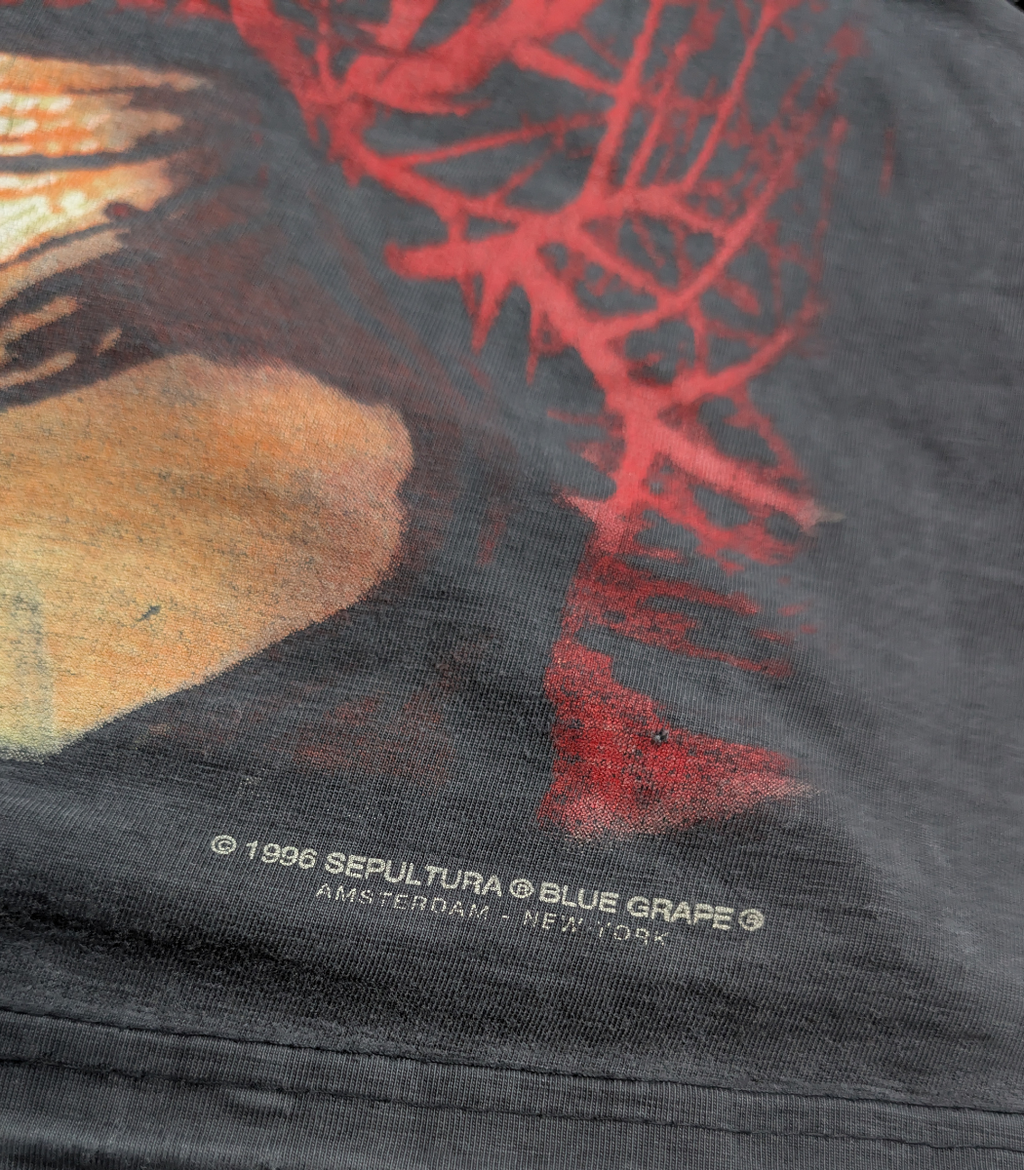 1996 Sepultura distressed "Roots" Longsleeve - Size XL