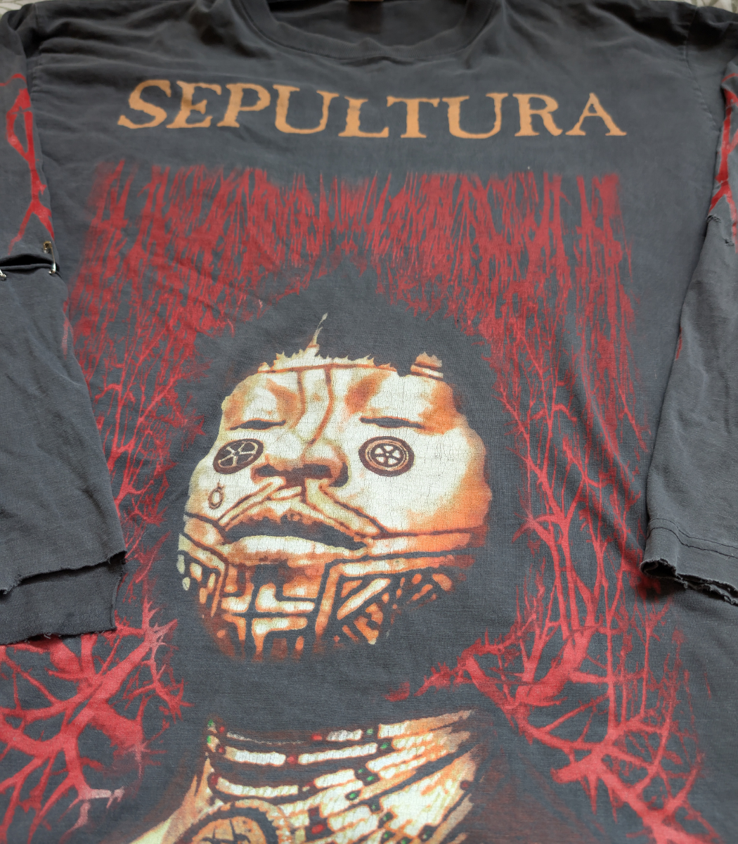 1996 Sepultura distressed "Roots" Longsleeve - Size XL