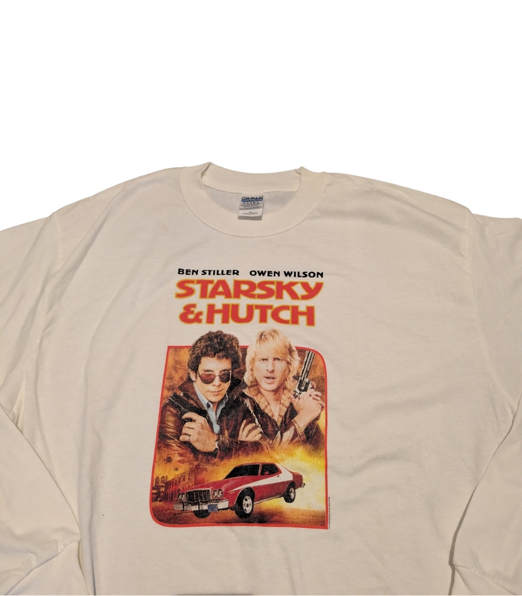 2000s Starsky & Hutch White Long Sleeve Vintage T-Shirt – Size XL