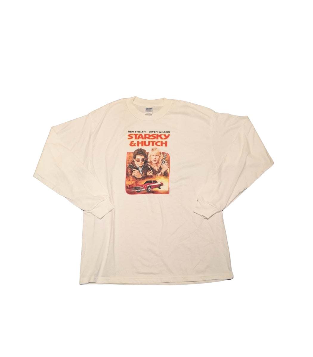 2000s Starsky & Hutch White Long Sleeve Vintage T-Shirt – Size XL