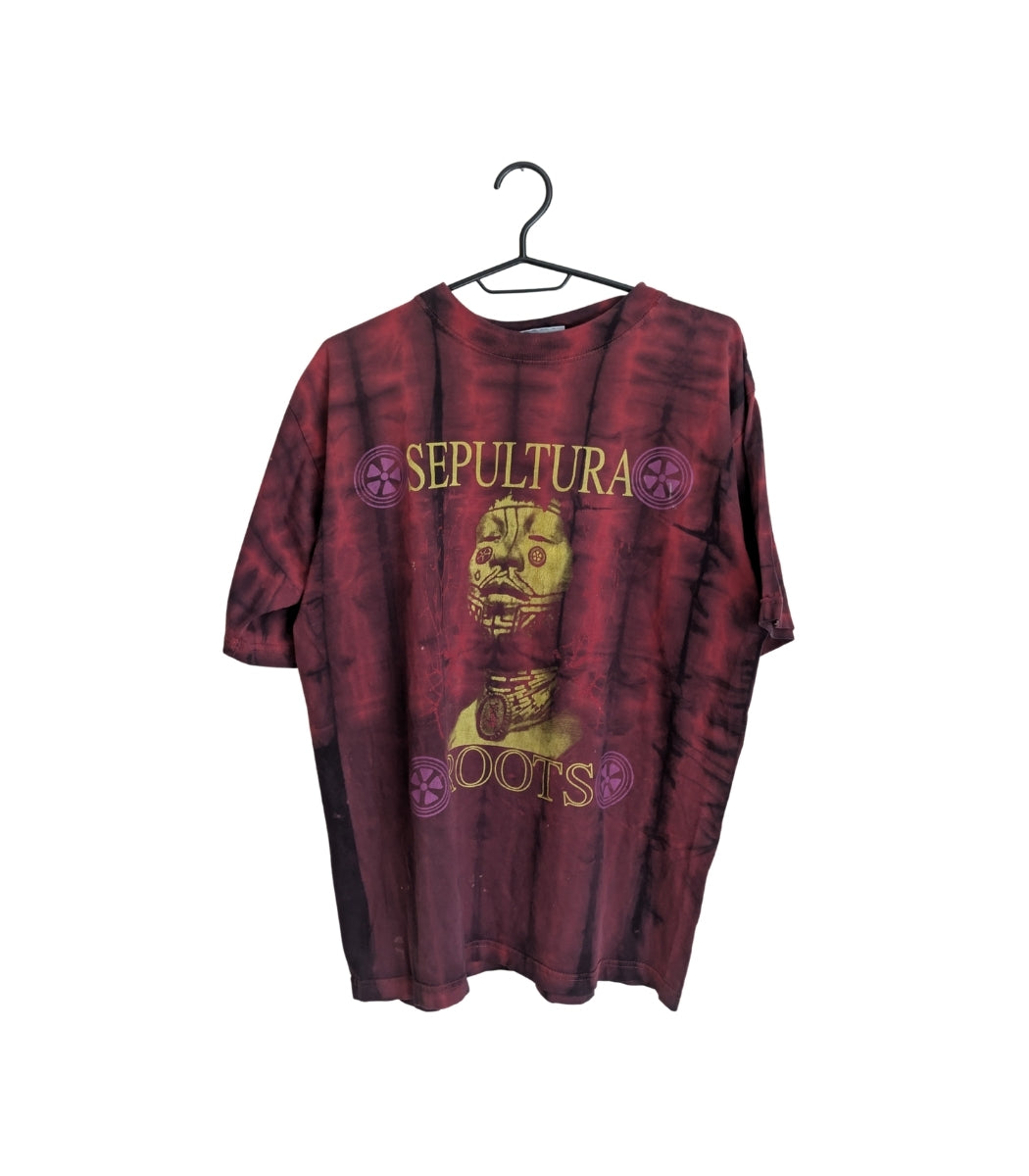 1990s Sepultura "Roots" All Over Print T-Shirt XL