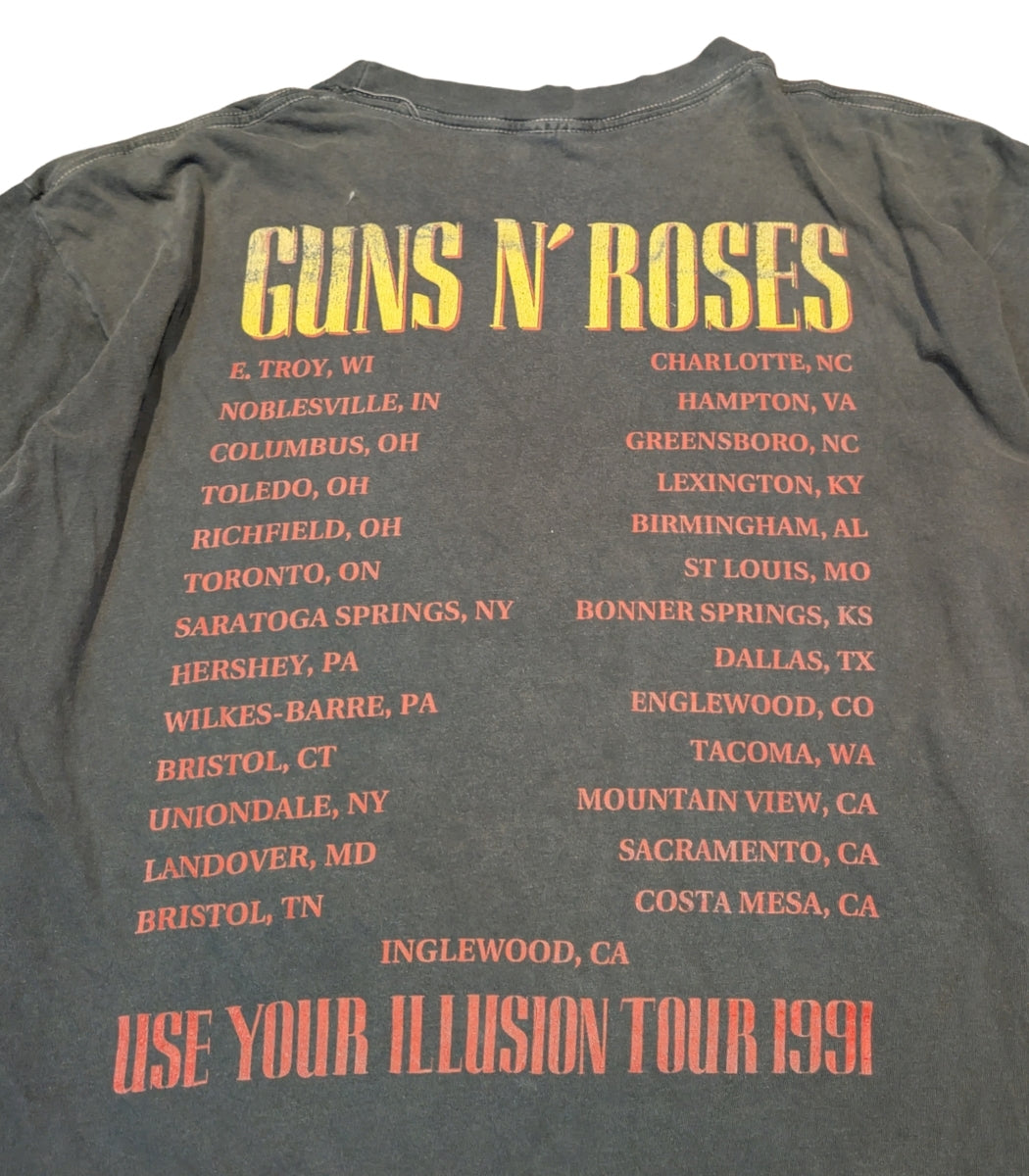1992 Guns N’ Roses “Dead / World Tour” Vintage T-Shirt – Size XL