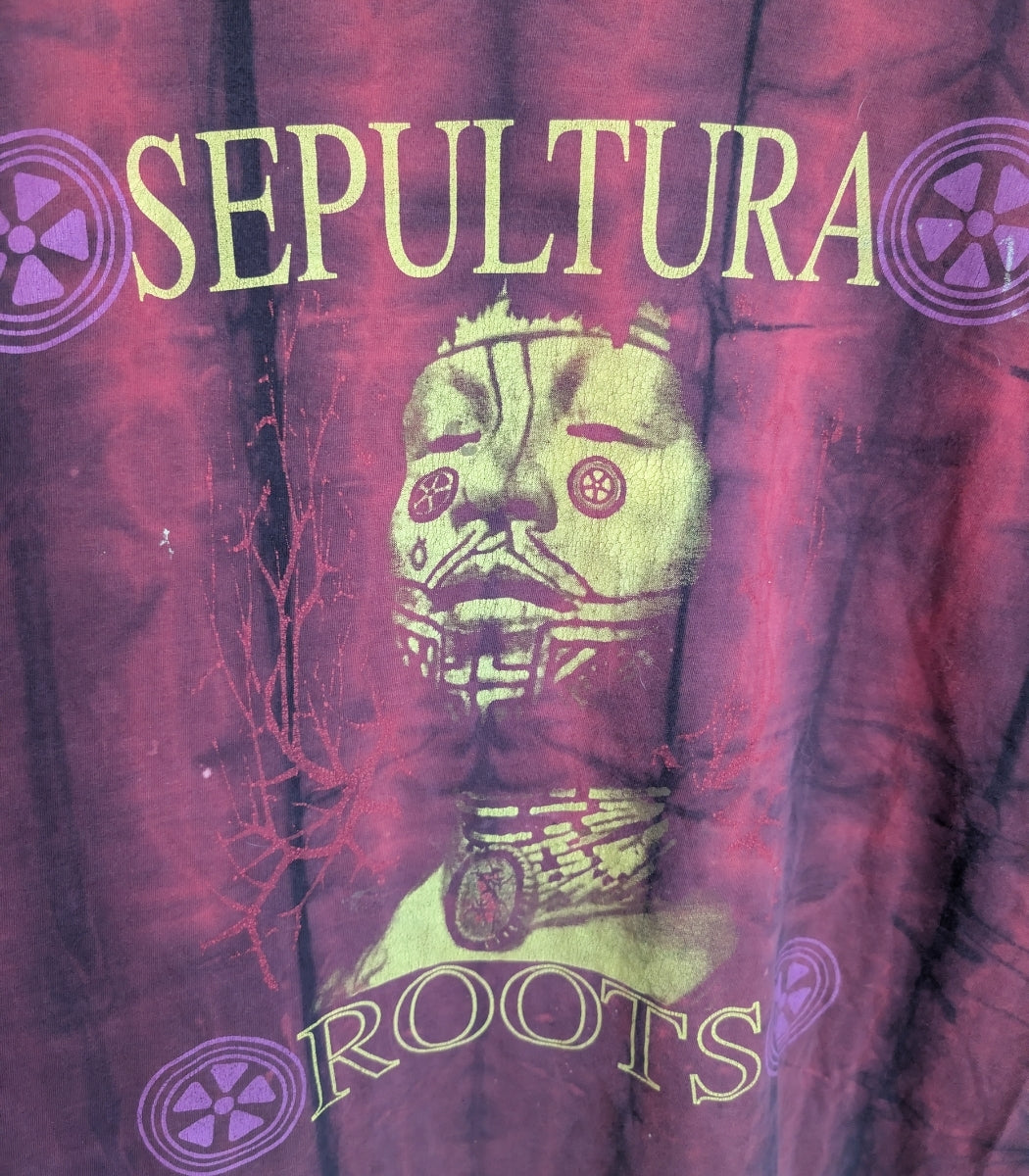 1990s Sepultura "Roots" All Over Print T-Shirt XL