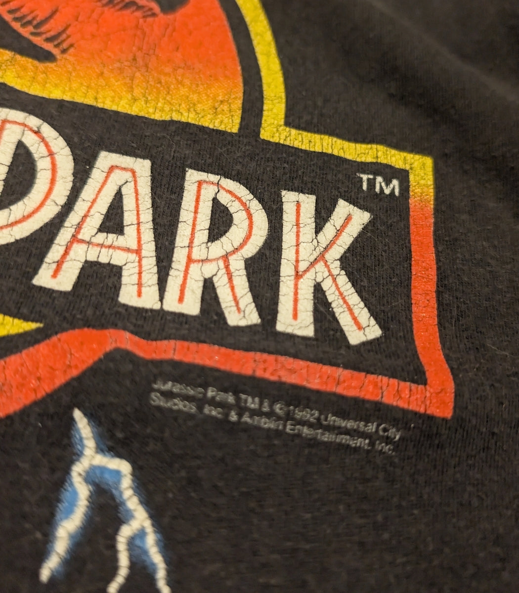 1992 Jurassic Park Vintage “Lightning” T-Shirt – Size XL