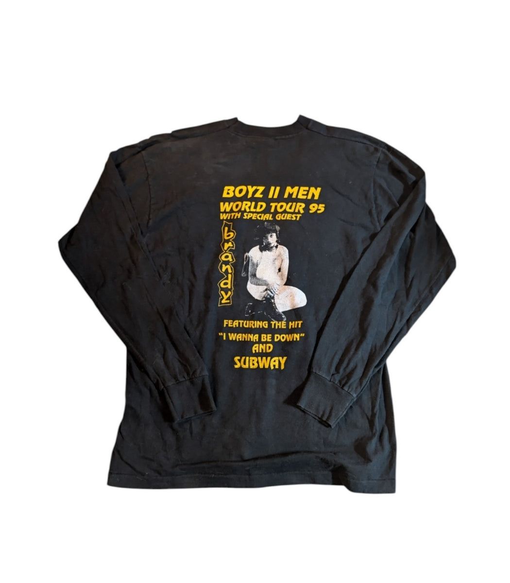 1994-95 boys II men x Brandy "world tour" longsleeve - Size XL