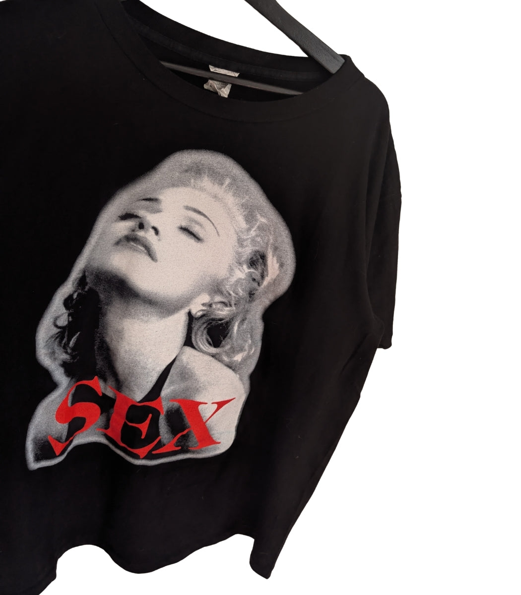90s madonna "sex" spellout t-shirt - Size XL