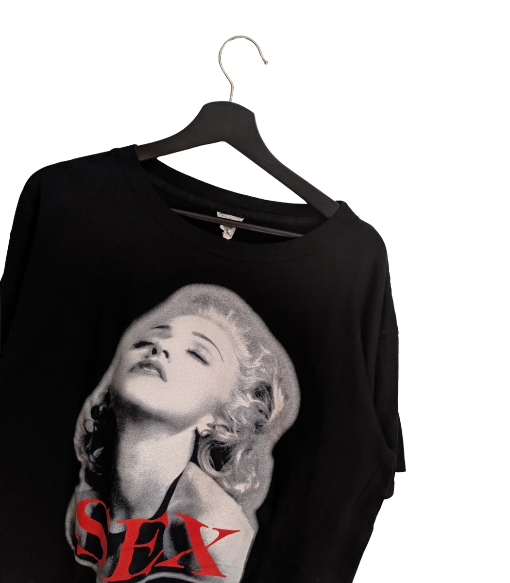 90s madonna "sex" spellout t-shirt - Size XL