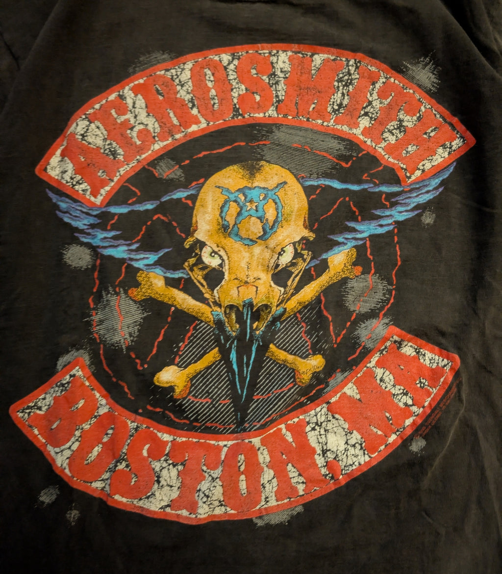 1989 Aerosmith Faded “Pump” Pushead T-Shirt – Size Large