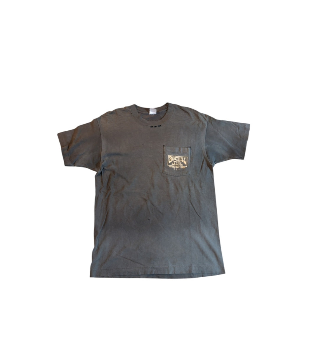 1994 Boot hill saloon biker Distressed and faded t-shirt - Size XL