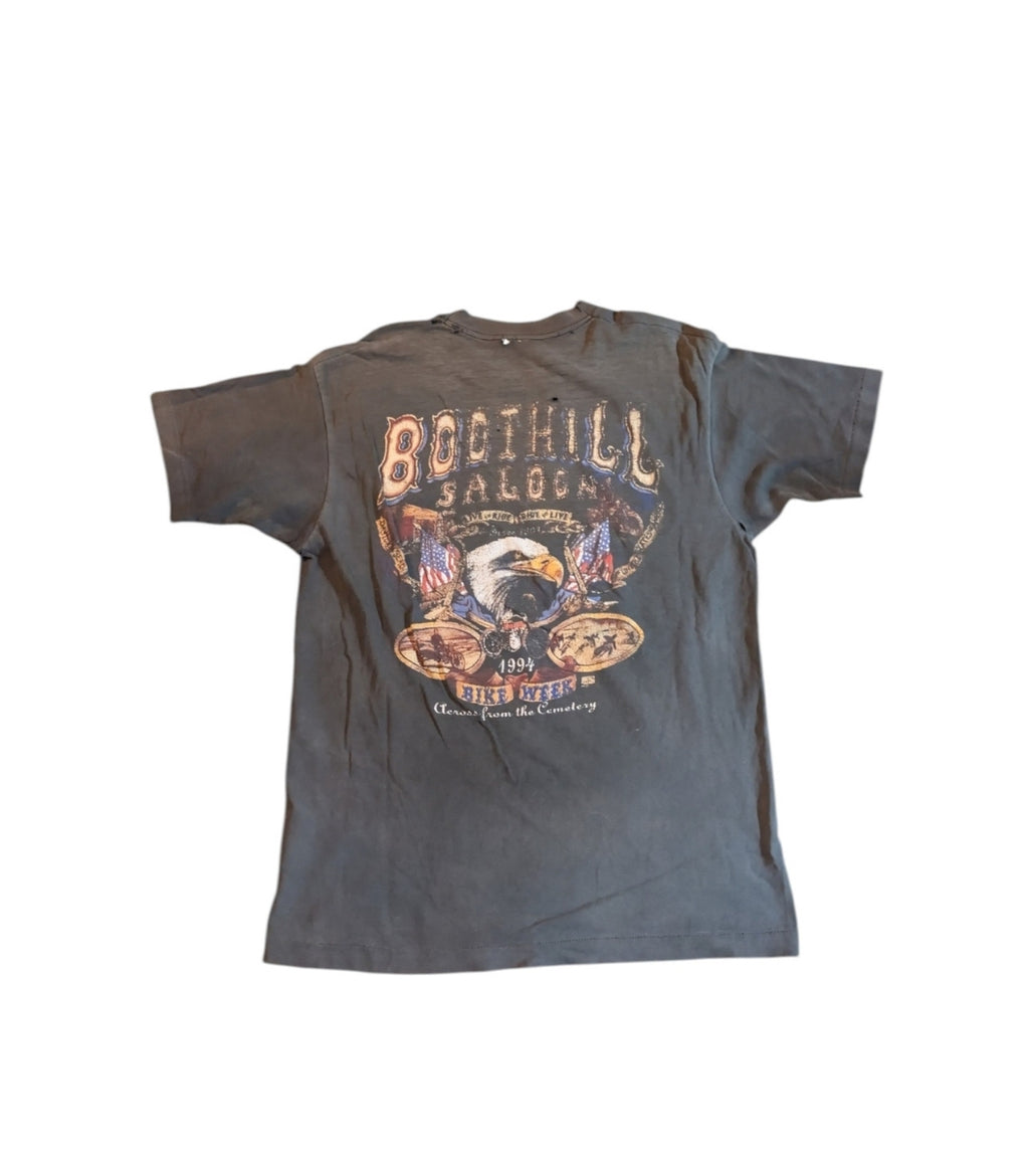 1994 Boot hill saloon biker Distressed and faded t-shirt - Size XL