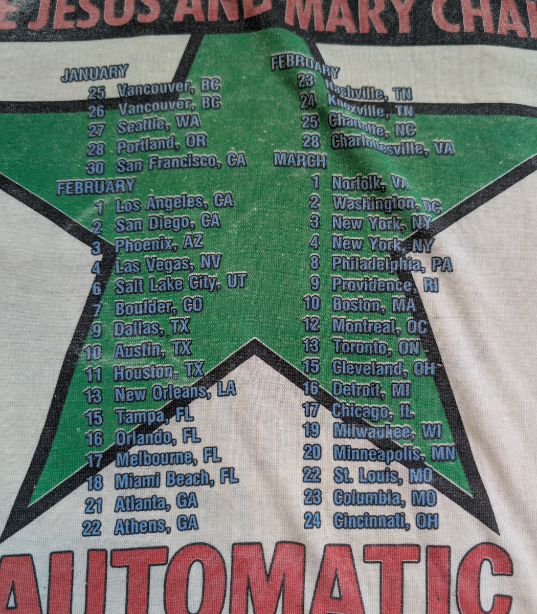 1990 Jesus and Mary Chain "Automatic" Tour Band T-shirt - Size Large