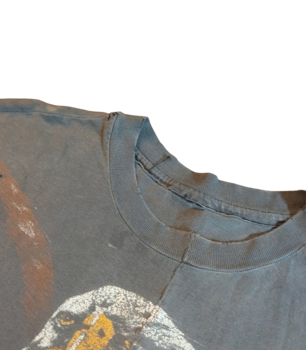 90s Harley Davidson eagle AOP Faded and distressed t-shirt - SIze XL