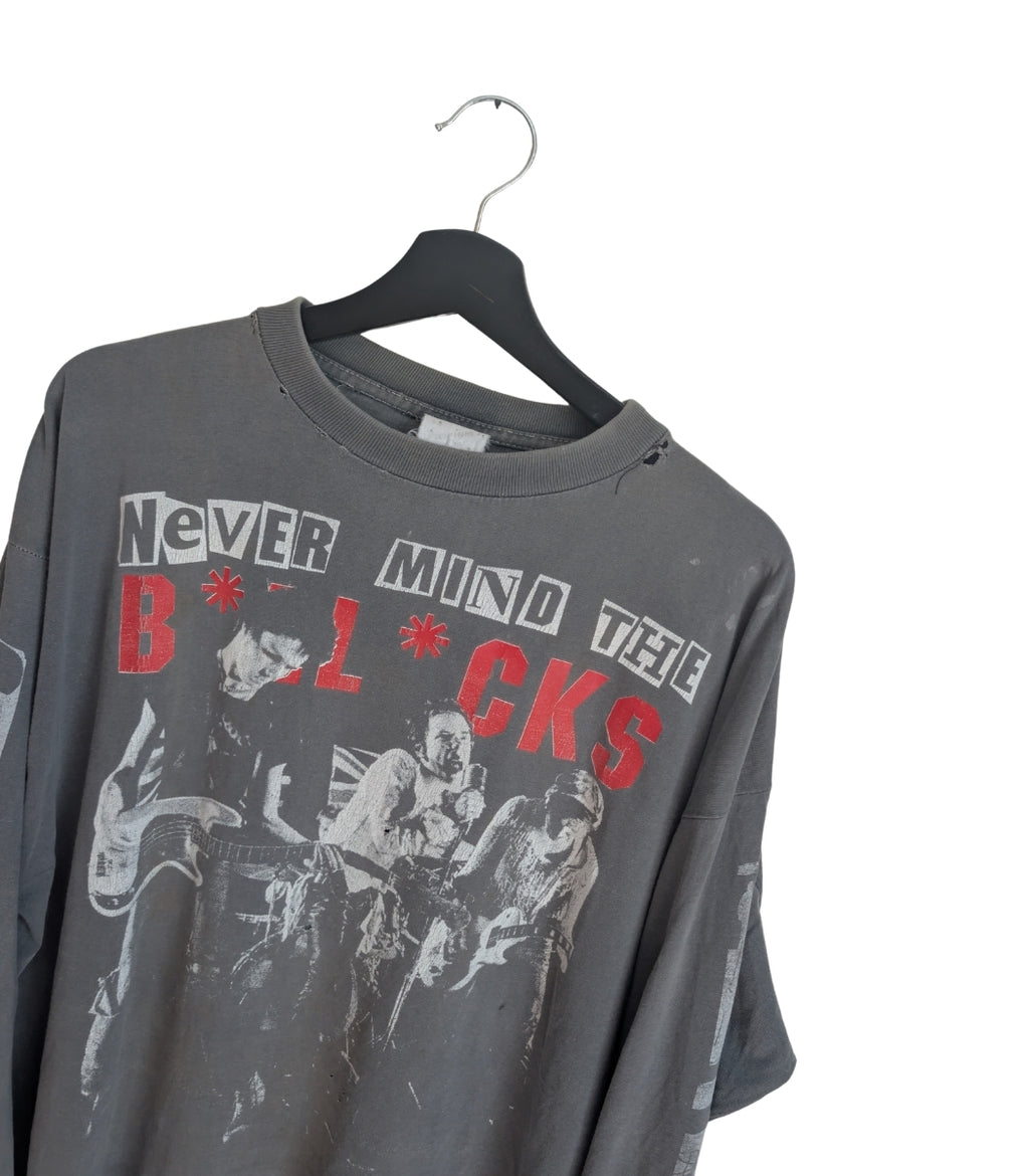 90s Sex Pistols "never mind the bollocks distressed" longsleeve - Size XL