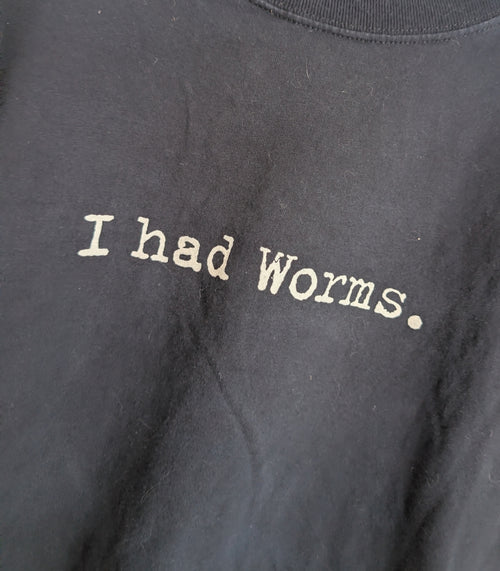 1990s "I Had Worms" T-Shirt XL