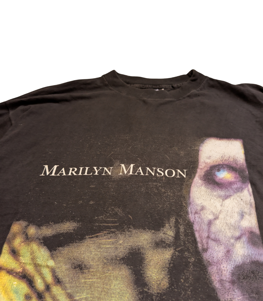 1995 Marylin Manson faded "Zombie" shirt - Size XL