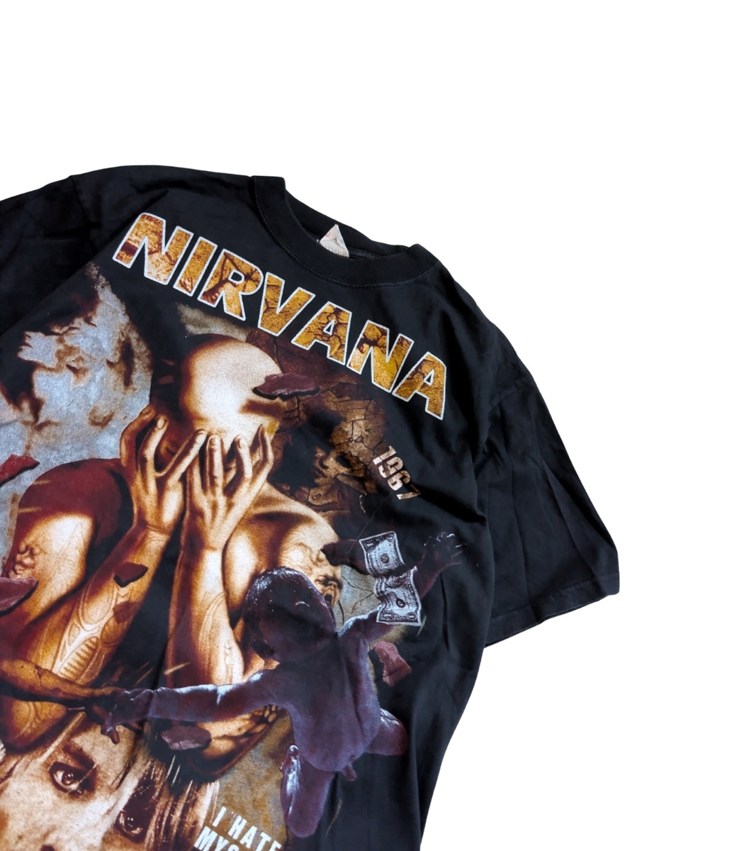 90s Kurt Cobain Nirvana Bootleg T-Shirt – Size M