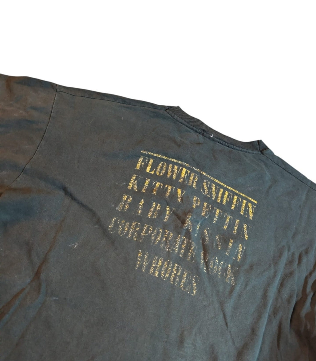 90s Nirvana "Smiley" distressed and faded t-shirt - Size XL