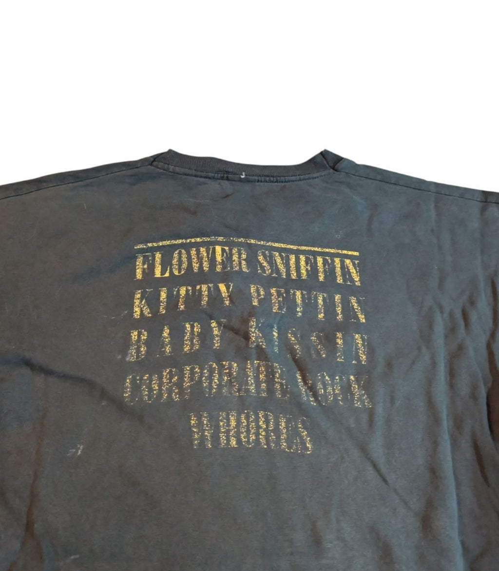 90s Nirvana "Smiley" distressed and faded t-shirt - Size XL