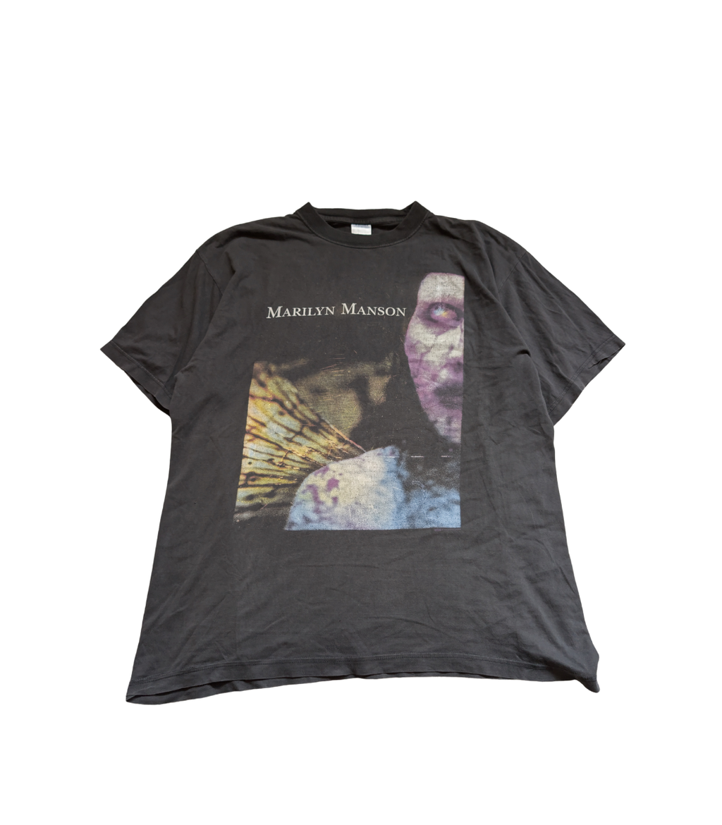 1995 Marylin Manson faded "Zombie" shirt - Size XL