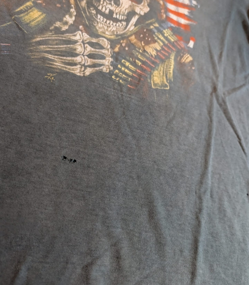 1992 3D emblem "Bad to the bone" usmc t-shirt - Size Large