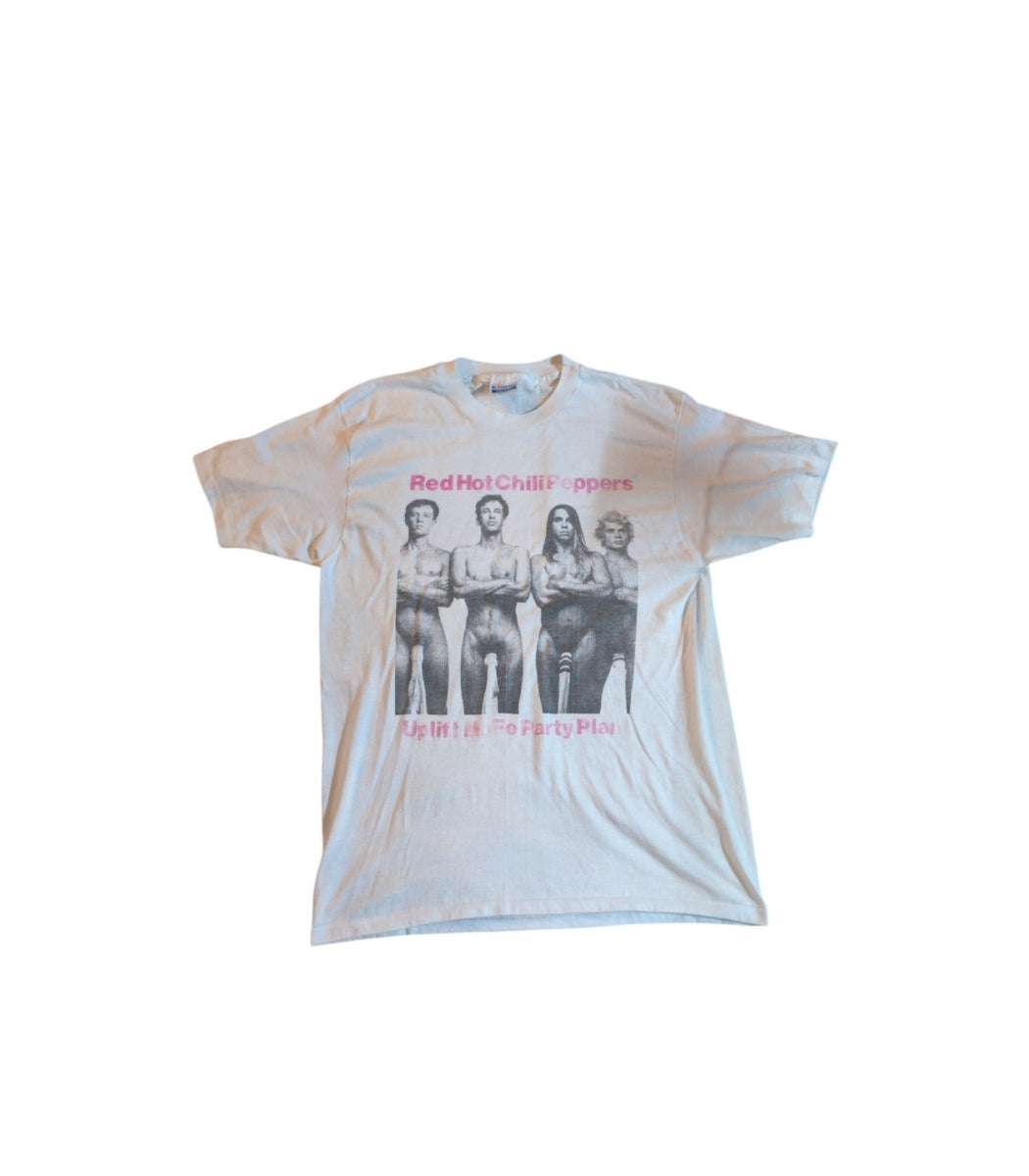 80s red hot chili peppers "c*ck in sock" t-shirt - Size XL