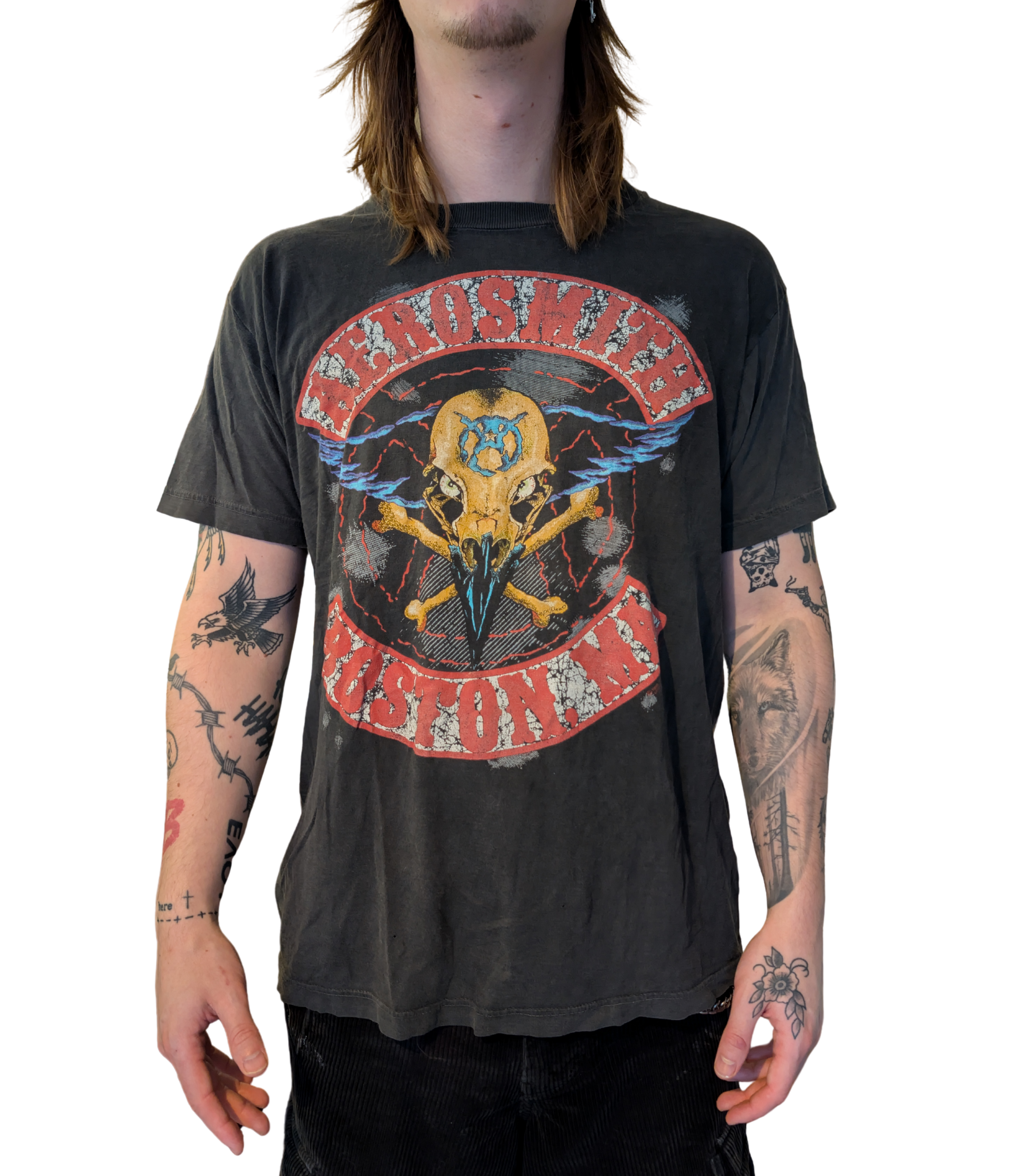 1989 Aerosmith Faded “Pump” Pushead T-Shirt – Size Large