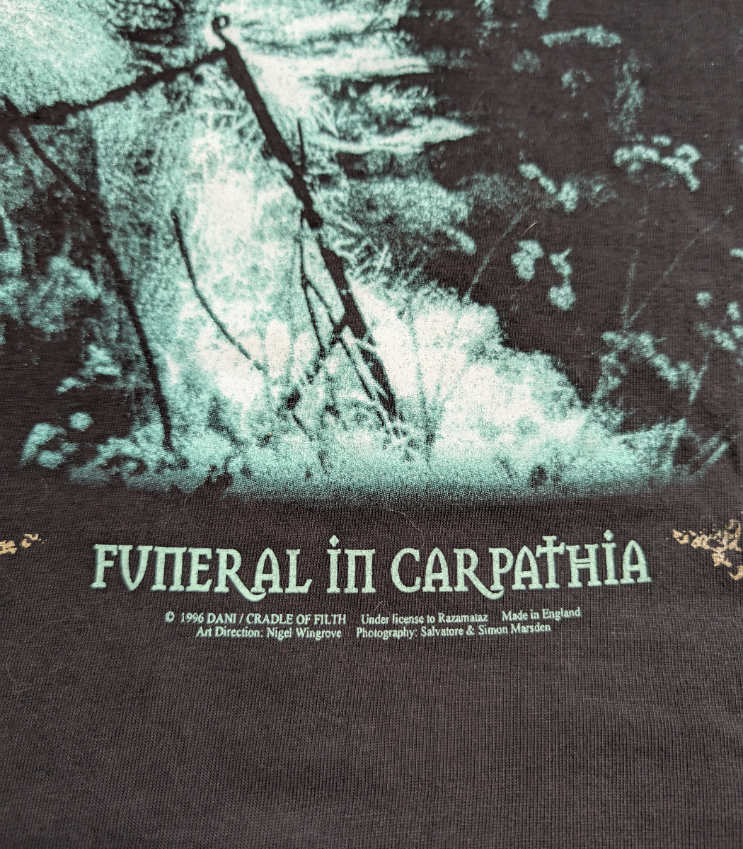 1996 Cradle of Filth "Funeral of Carpathia" - Size XL