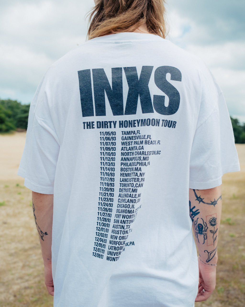 INXS – 1993 “Dirty Honeymoon” Tour T-Shirt – Size XL