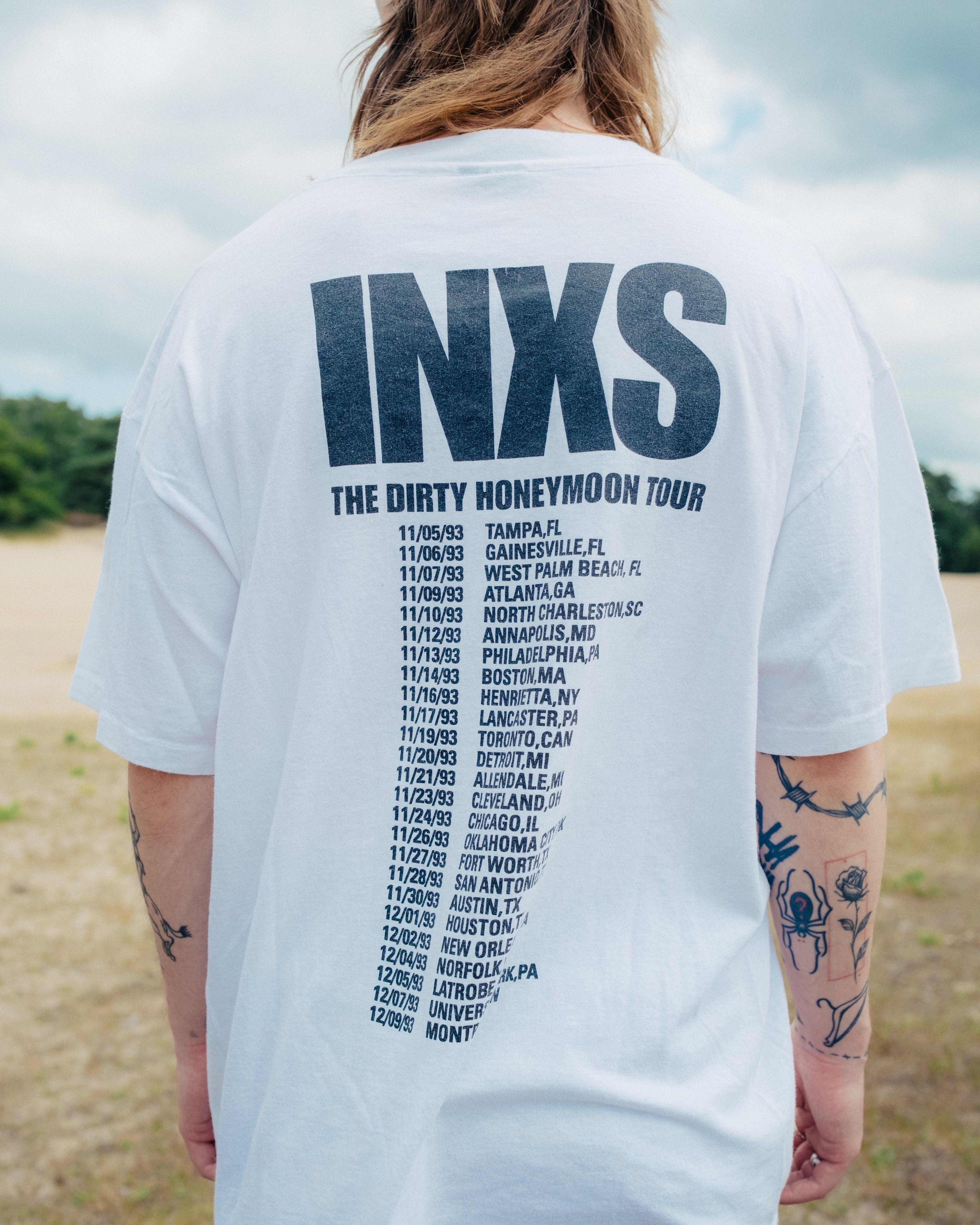 INXS – 1993 “Dirty Honeymoon” Tour T-Shirt – Size XL