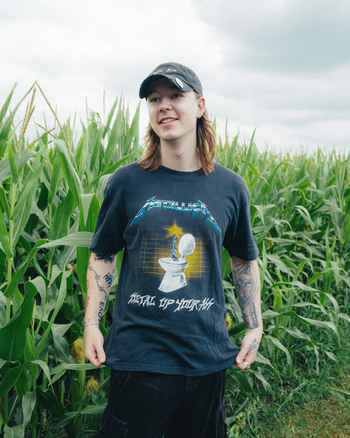 1980s Metallica – “Metal In Your Ass” Heavy Metal T-Shirt – Size XL