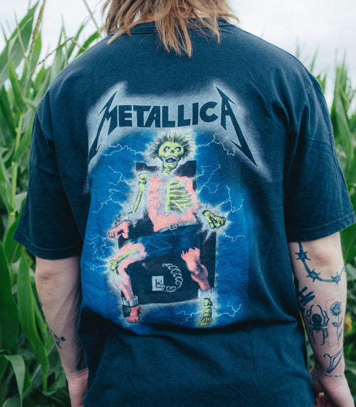 1980s Metallica – “Metal In Your Ass” Heavy Metal T-Shirt – Size XL