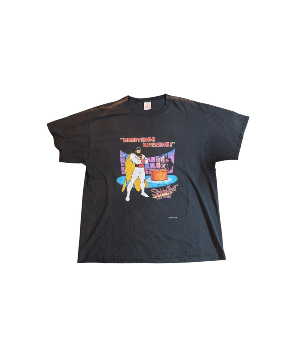 1999 cartoon network space ghost greeting citizens T-shirt - Size XL