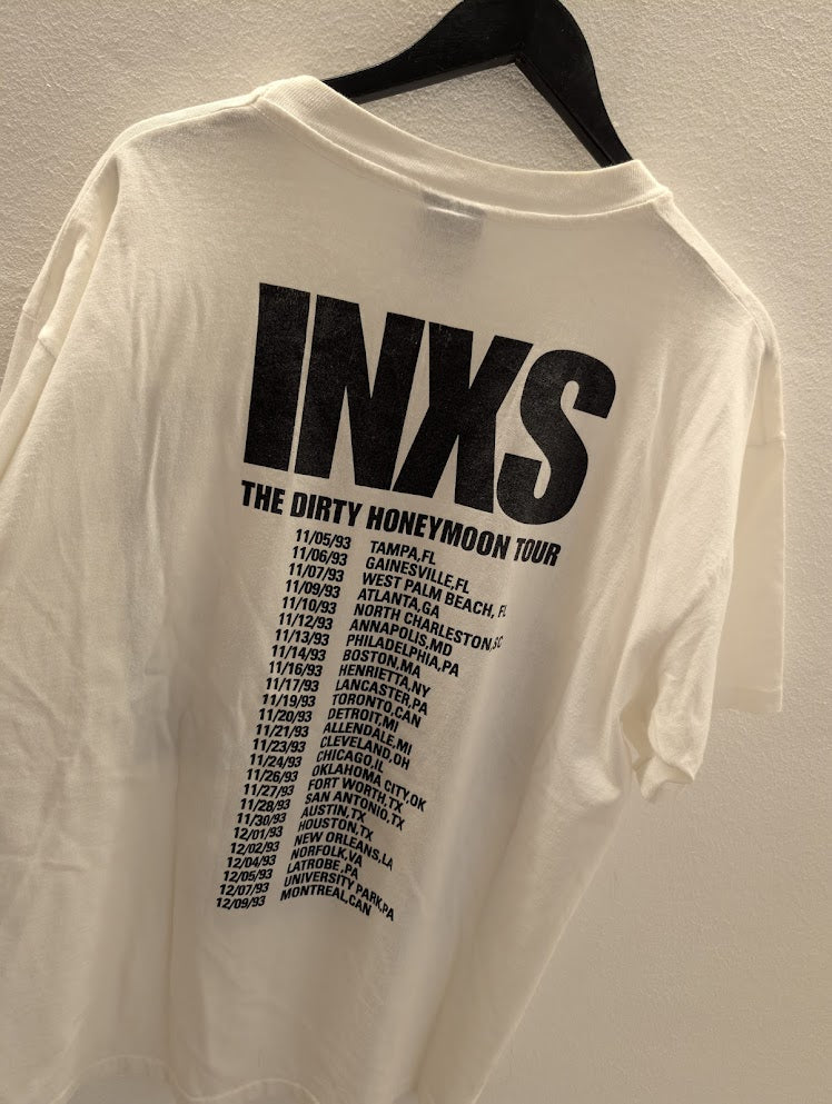 INXS – 1993 “Dirty Honeymoon” Tour T-Shirt – Size XL