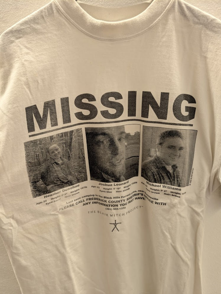 1999 The Blair Witch Project Movie promo – “Missing” T-Shirt – Size XL