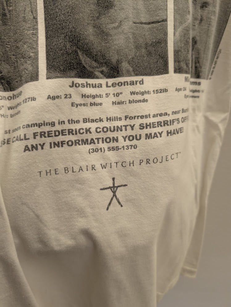 1999 The Blair Witch Project Movie promo – “Missing” T-Shirt – Size XL