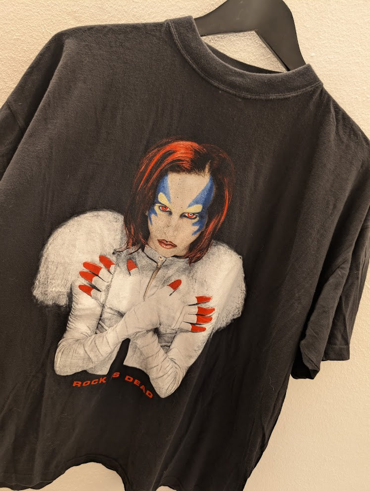 90s Marilyn Manson – “Rock Is Dead” T-Shirt (Mechanical Animals Era) – Size XL