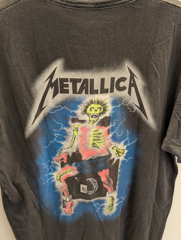 1980s Metallica – “Metal In Your Ass” Heavy Metal T-Shirt – Size XL