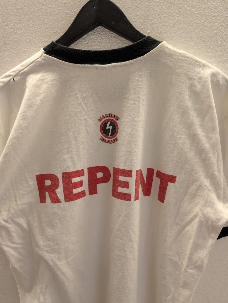 1996 Marilyn Manson – “Repent” Ringer T-Shirt – Size XL