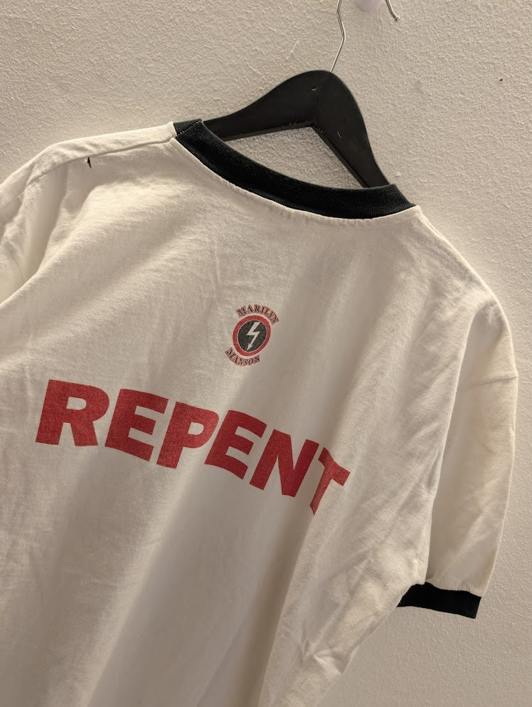 1996 Marilyn Manson – “Repent” Ringer T-Shirt – Size XL