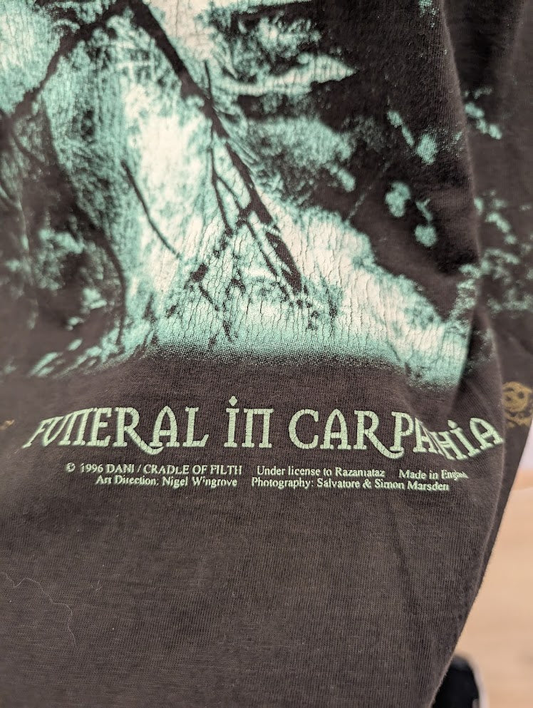 1996 Cradle of Filth – “Funeral of Carpathia” T-Shirt – Size XL